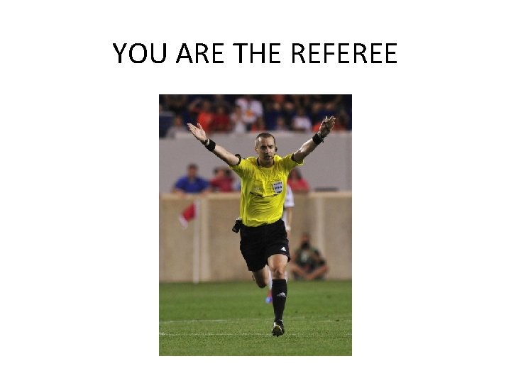 YOU ARE THE REFEREE 