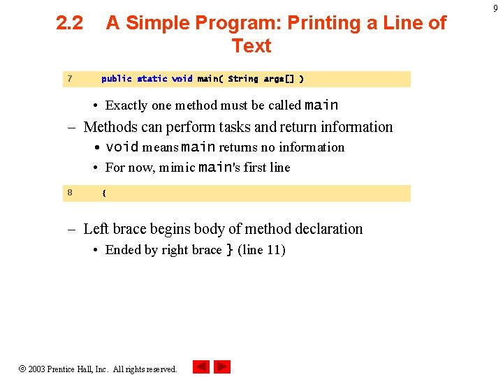 2. 2 7 A Simple Program: Printing a Line of Text public static void 2. 2 7 A Simple Program: Printing a Line of Text public static void