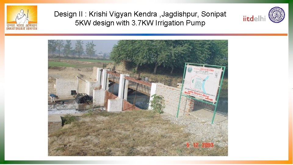 Design II : Krishi Vigyan Kendra , Jagdishpur, Sonipat 5 KW design with 3.