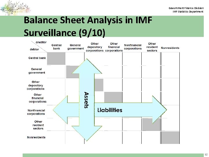 Government Finance Division IMF Statistics Department Balance Sheet Analysis in IMF Surveillance (9/10) 12