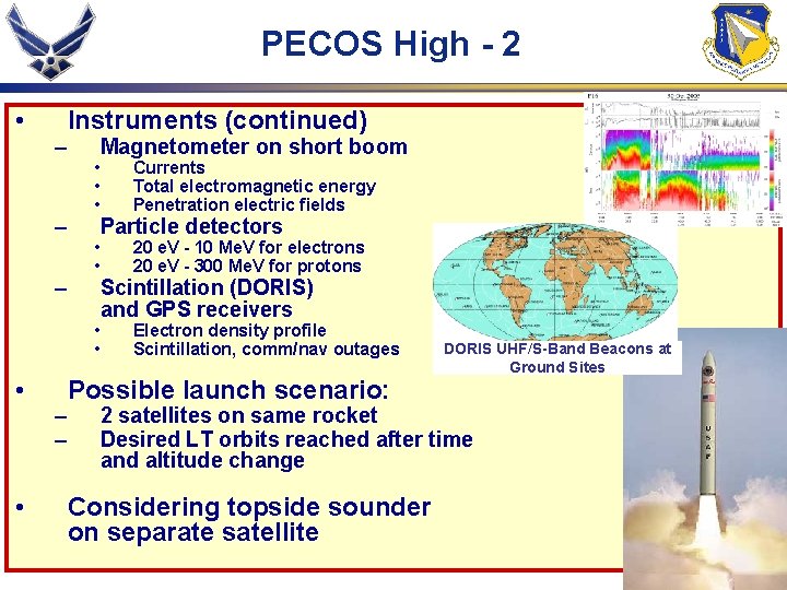 PECOS High - 2 • – – – Instruments (continued) • • • –
