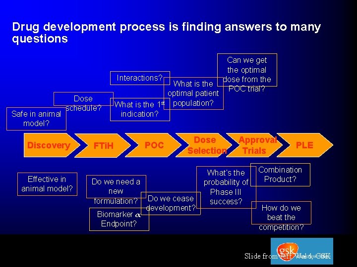 Drug development process is finding answers to many questions Interactions? Safe in animal model?