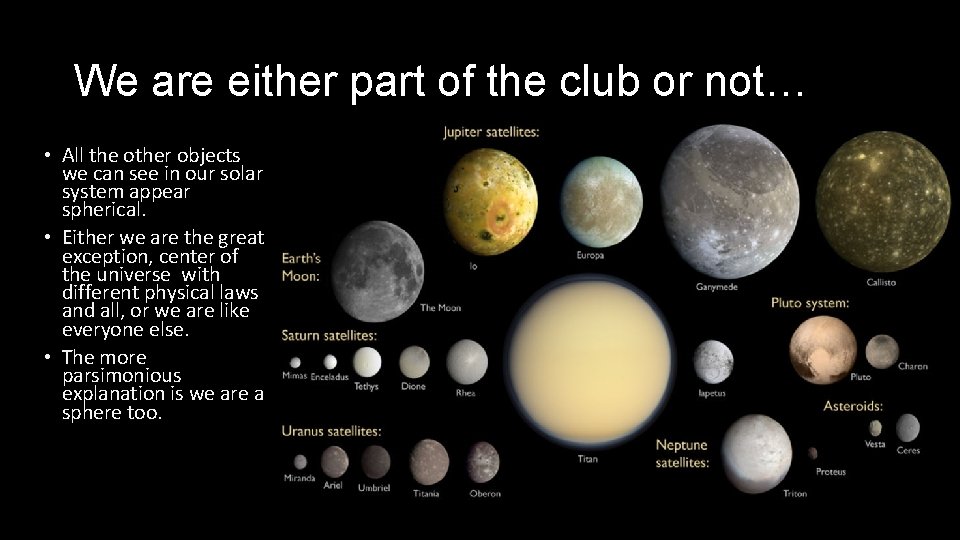 We are either part of the club or not… • All the other objects We are either part of the club or not… • All the other objects