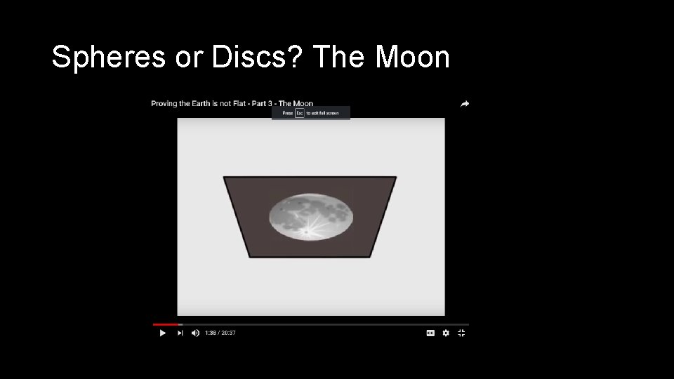 Spheres or Discs? The Moon Spheres or Discs? The Moon
