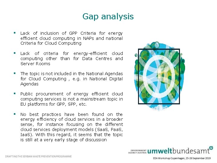 Gap analysis § Lack of inclusion of GPP Criteria for energy efficient cloud computing