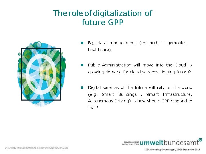 The role of digitalization of future GPP n Big data management (research – gemonics