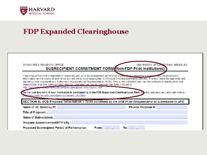 FDP Expanded Clearinghouse 