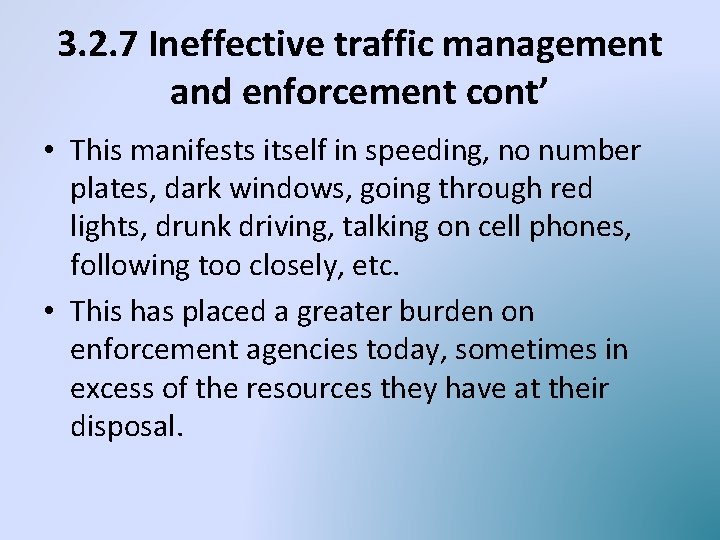CHAPTER 3 URBAN TRANSPORT PROBLEMS GUIDELINES FOR PASSENGER