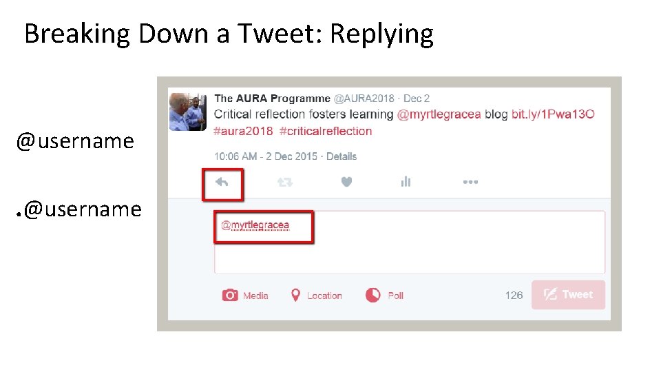 Breaking Down a Tweet: Replying @username 