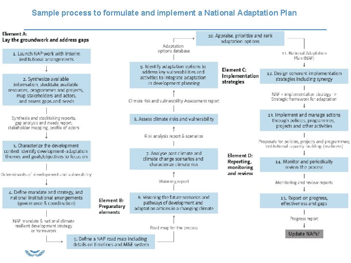 Sample process to formulate and implement a National Adaptation Plan 