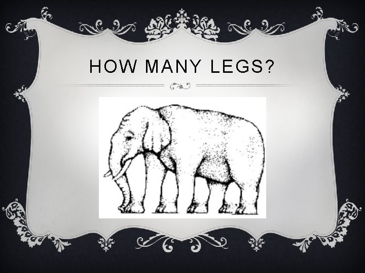HOW MANY LEGS? 