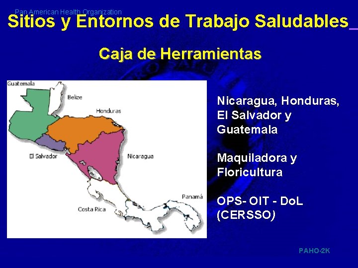 Pan American Health Organization Sitios y Entornos de Trabajo Saludables Caja de Herramientas Nicaragua,