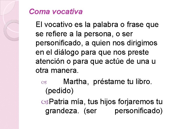 Taller de ortografa EL PUNTO Y LA COMA