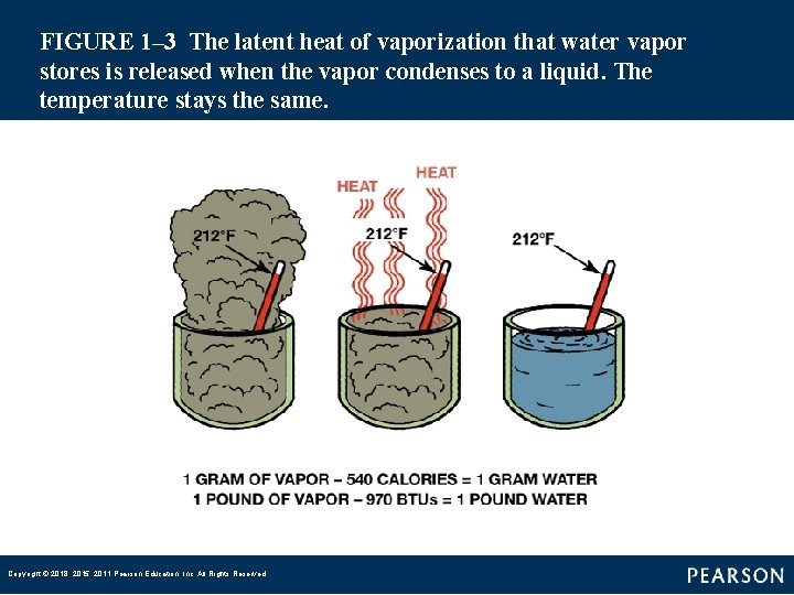 FIGURE 1– 3 The latent heat of vaporization that water vapor stores is released