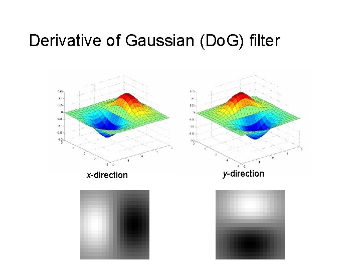 Derivative of Gaussian (Do. G) filter x-direction y-direction 