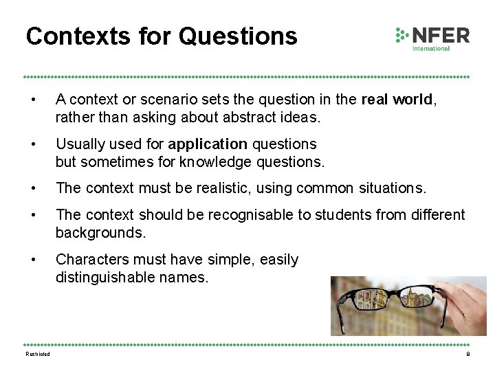 Part 1 Question Writing Principles Restricted 1 Part