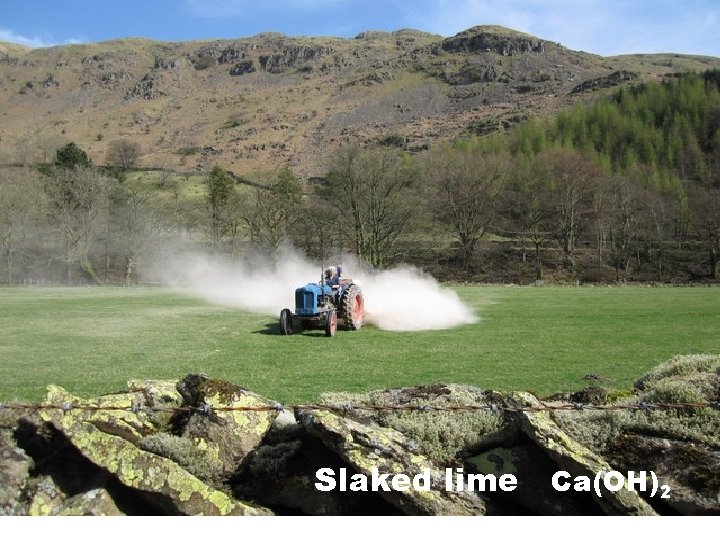 Slaked lime Ca(OH)2 Slaked lime Ca(OH)2