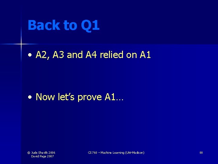 Back to Q 1 • A 2, A 3 and A 4 relied on Back to Q 1 • A 2, A 3 and A 4 relied on