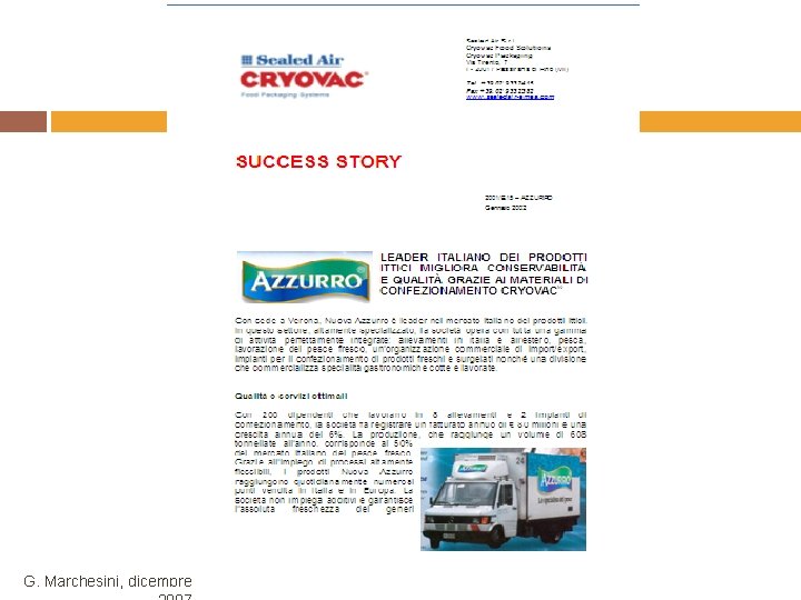 G. Marchesini, dicembre 