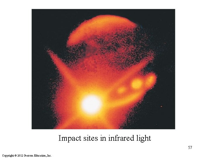 Impact sites in infrared light 57 Copyright © 2012 Pearson Education, Inc. 