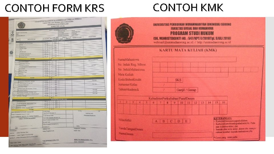 CONTOH FORM KRS CONTOH KMK 