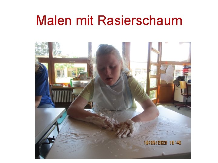 Malen mit Rasierschaum 