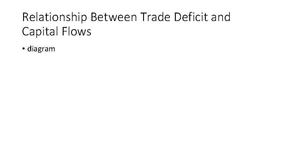 Relationship Between Trade Deficit and Capital Flows • diagram 