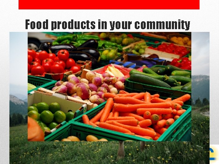 Food products in your community 