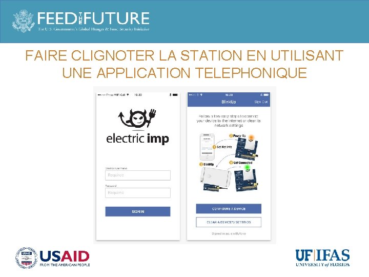 FAIRE CLIGNOTER LA STATION EN UTILISANT UNE APPLICATION TELEPHONIQUE 