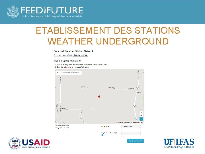 ETABLISSEMENT DES STATIONS WEATHER UNDERGROUND 