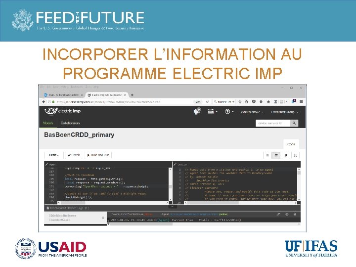 INCORPORER L’INFORMATION AU PROGRAMME ELECTRIC IMP 