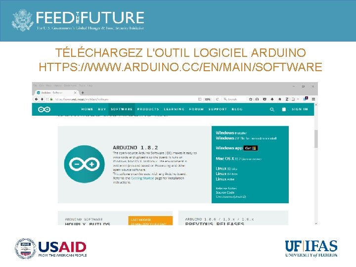 TÉLÉCHARGEZ L'OUTIL LOGICIEL ARDUINO HTTPS: //WWW. ARDUINO. CC/EN/MAIN/SOFTWARE 