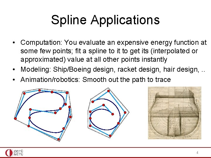 Spline Applications • Computation: You evaluate an expensive energy function at some few points;