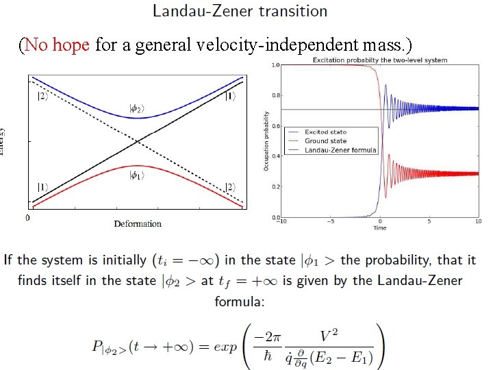 (No hope for a general velocity-independent mass. ) 