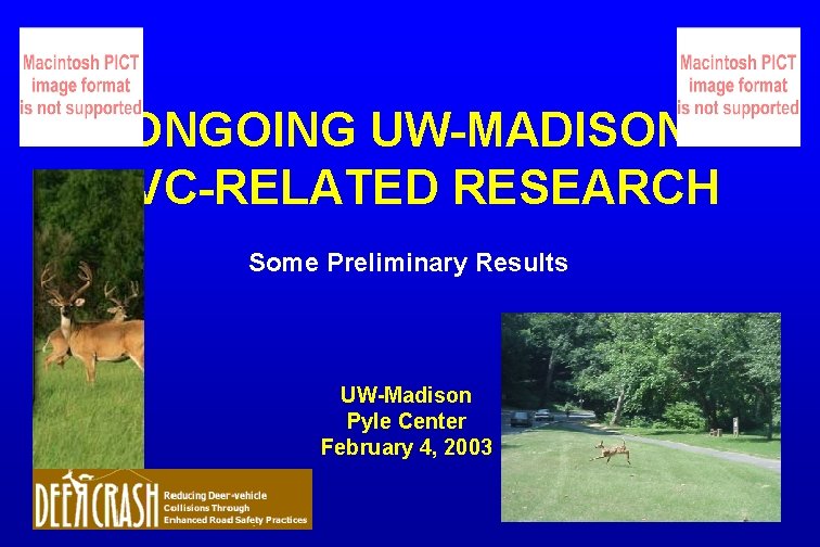 ONGOING UW-MADISON DVC-RELATED RESEARCH Some Preliminary Results UW-Madison Pyle Center February 4, 2003 