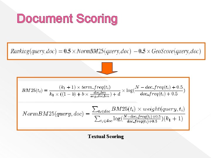 Document Scoring Textual Scoring 