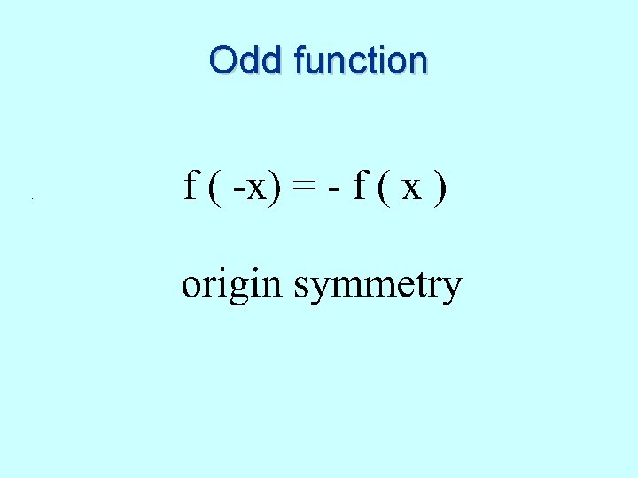 Odd function 