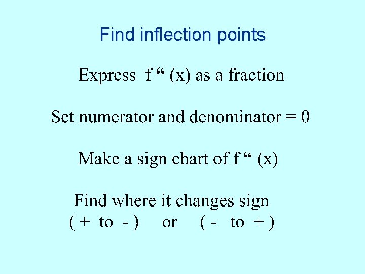 Find inflection points 