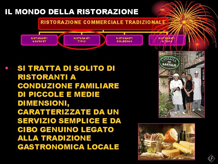 IL MONDO DELLA RISTORAZIONE COMMERCIALE TRADIZIONALE RISTORANTI GOURMET • RISTORANTI TIPICI RISTORANTI D’ALBERGO RISTORANTI