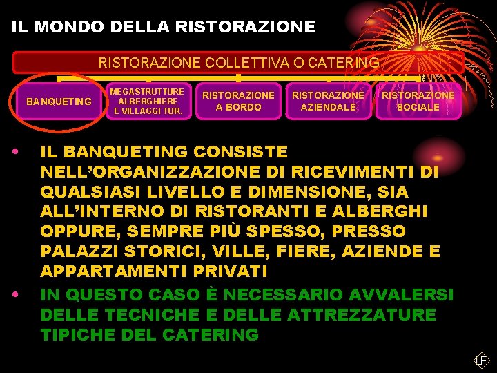 IL MONDO DELLA RISTORAZIONE COLLETTIVA O CATERING BANQUETING • • MEGASTRUTTURE ALBERGHIERE E VILLAGGI