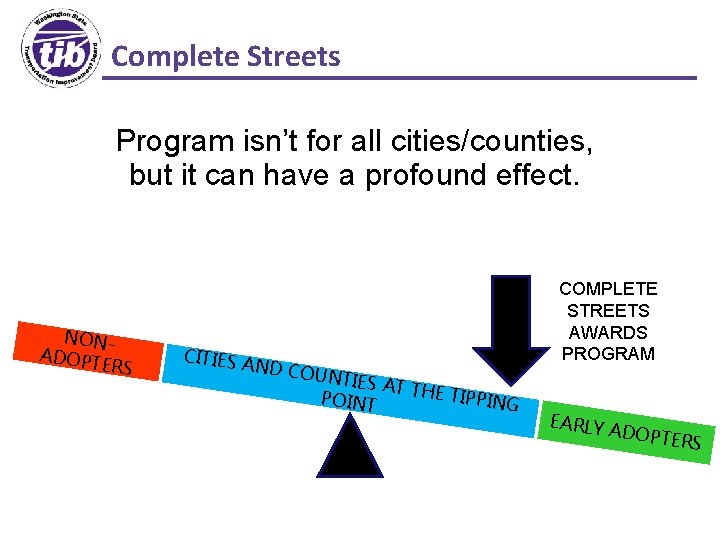 Complete Streets Program isn’t for all cities/counties, but it can have a profound effect.