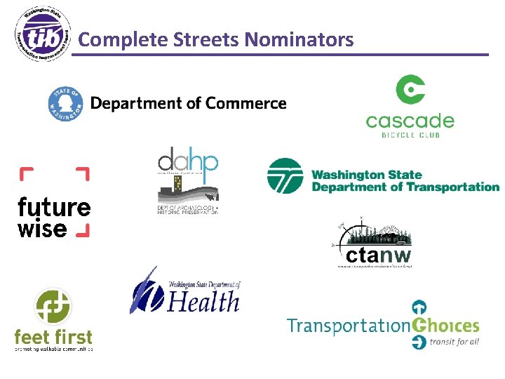 Complete Streets Nominators 