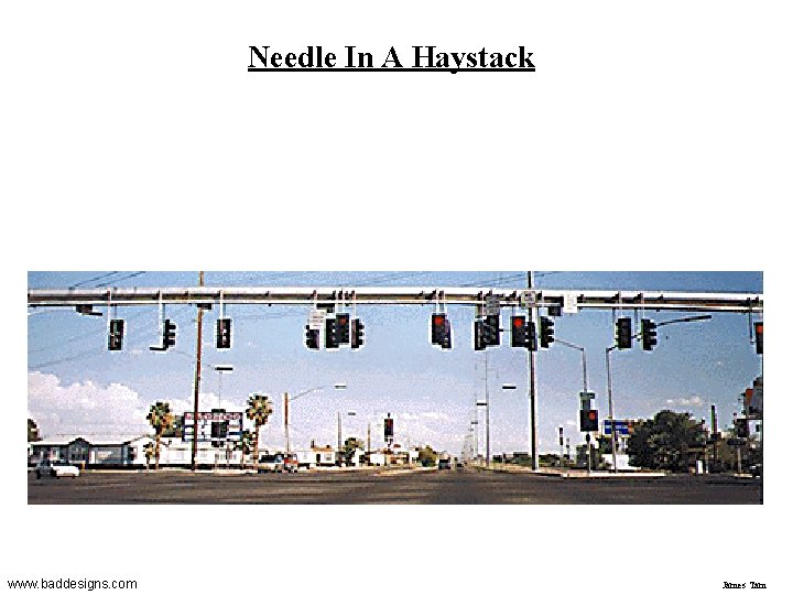 Needle In A Haystack www. baddesigns. com James Tam 