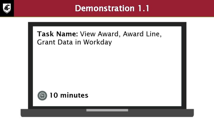Demonstration 1. 1 Task Name: View Award, Award Line, Grant Data in Workday Duration: