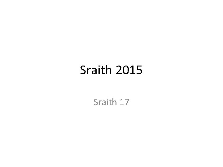 Sraith 2015 Sraith 17 