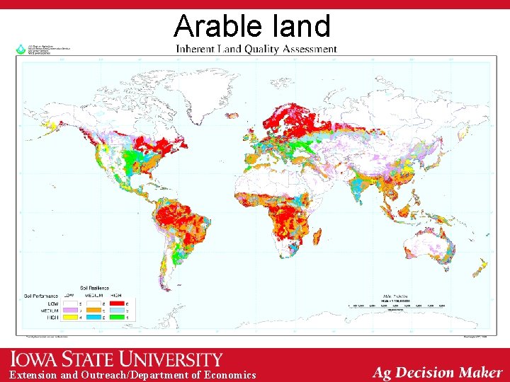 Arable land Extension and Outreach/Department of Economics 