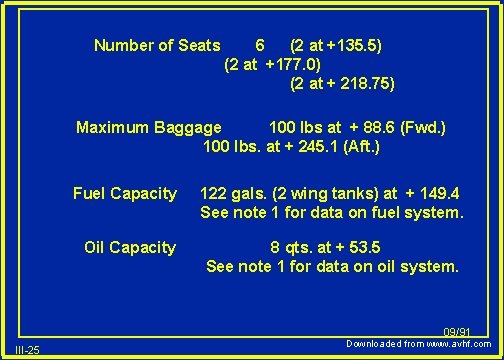 Number of Seats 6 (2 at +135. 5) (2 at +177. 0) (2 at