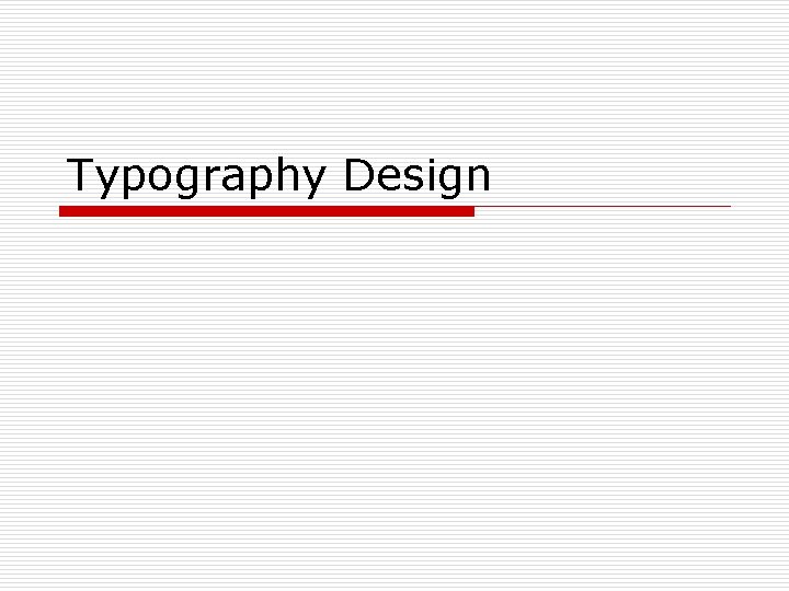 Typography Design 