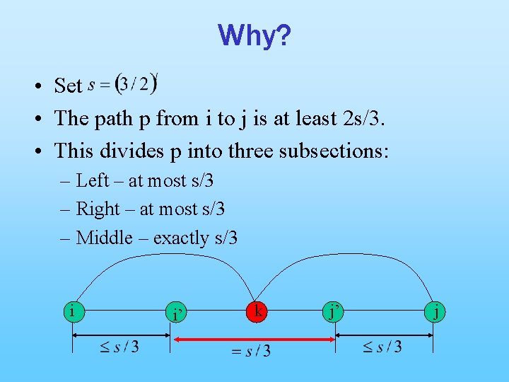 Why? • Set • The path p from i to j is at least