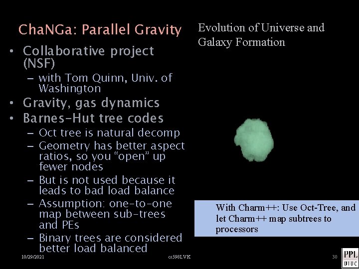 Cha. NGa: Parallel Gravity • Collaborative project (NSF) Evolution of Universe and Galaxy Formation